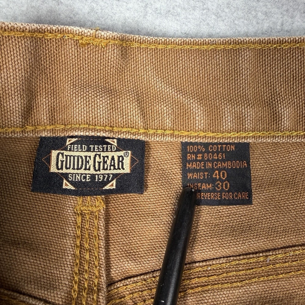 Lot Of 2 Vintage Guide Gear Mens 40x30 Double Knee Cotton Canvas Carpenter Pants - Picture 13 of 16